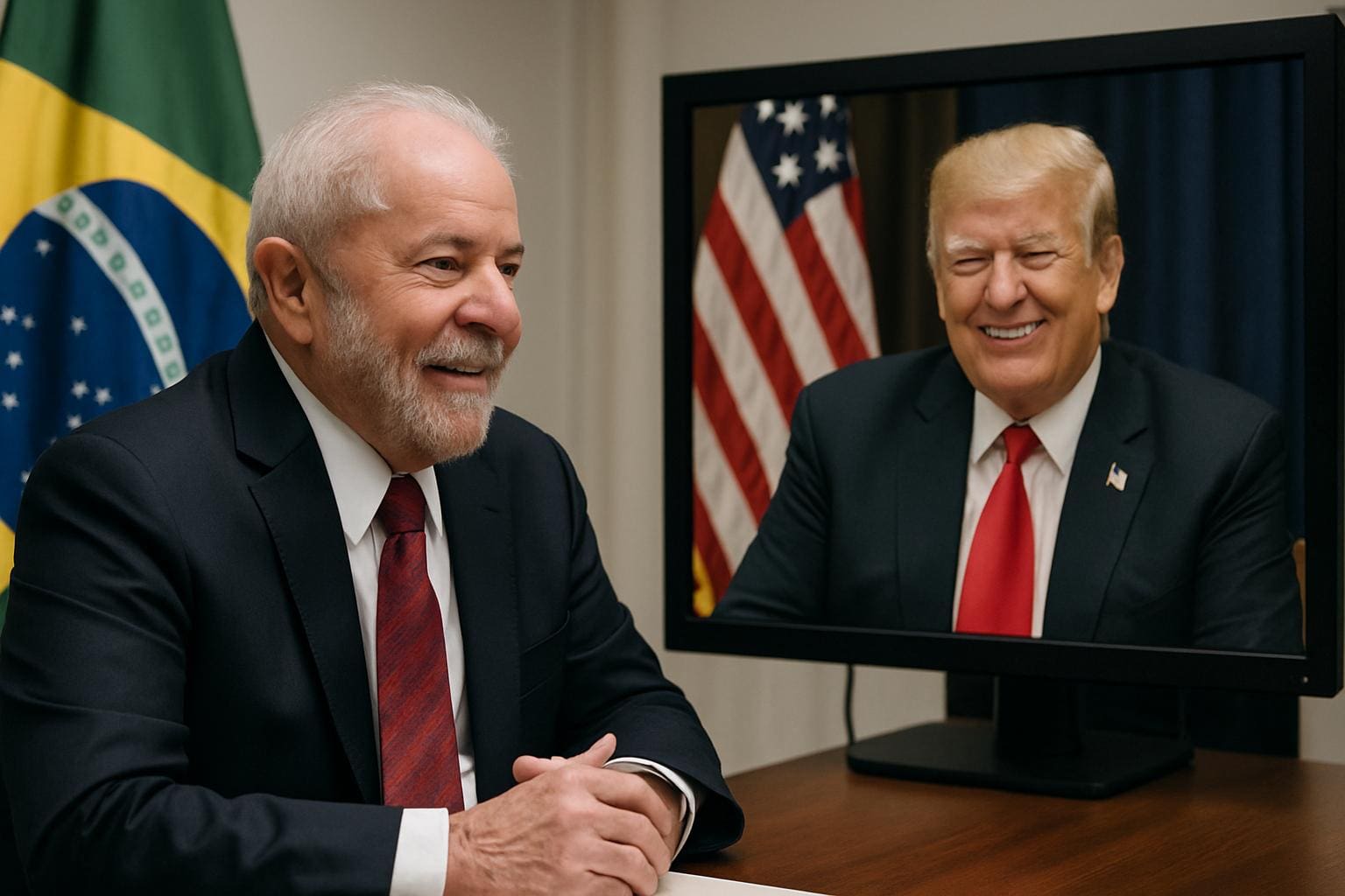 You are currently viewing Brésil–États-Unis : dialogue entre Lula et Trump, une gifle politique pour le camp Bolsonaro