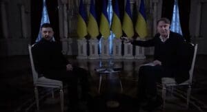 Lire la suite à propos de l’article Coupure d’électricité au Palais Mariinsky lors d’une interview de Volodymyr Zelensky