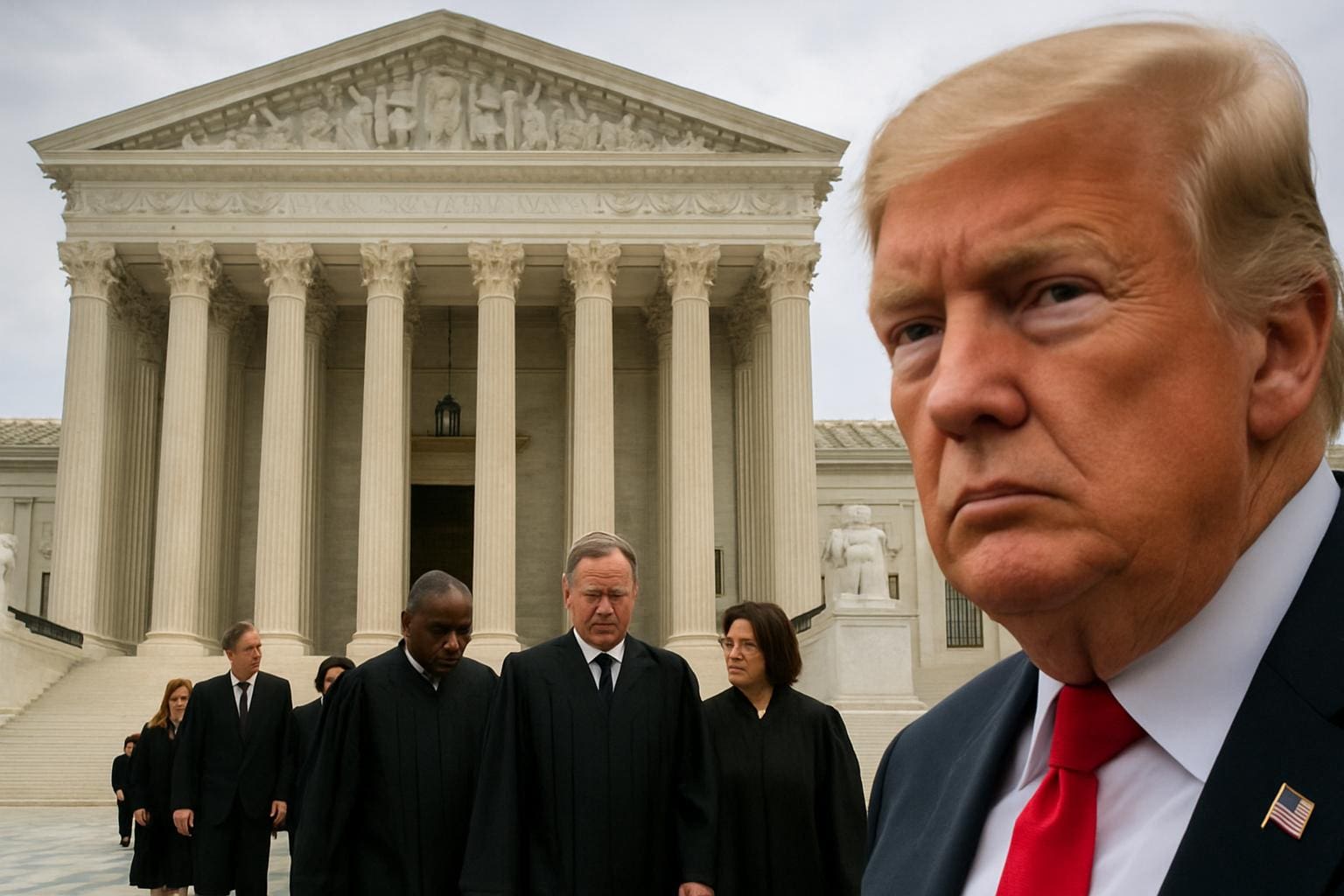 You are currently viewing États-Unis : la Cour suprême met en doute la légalité des droits de douane imposés par Donald Trump