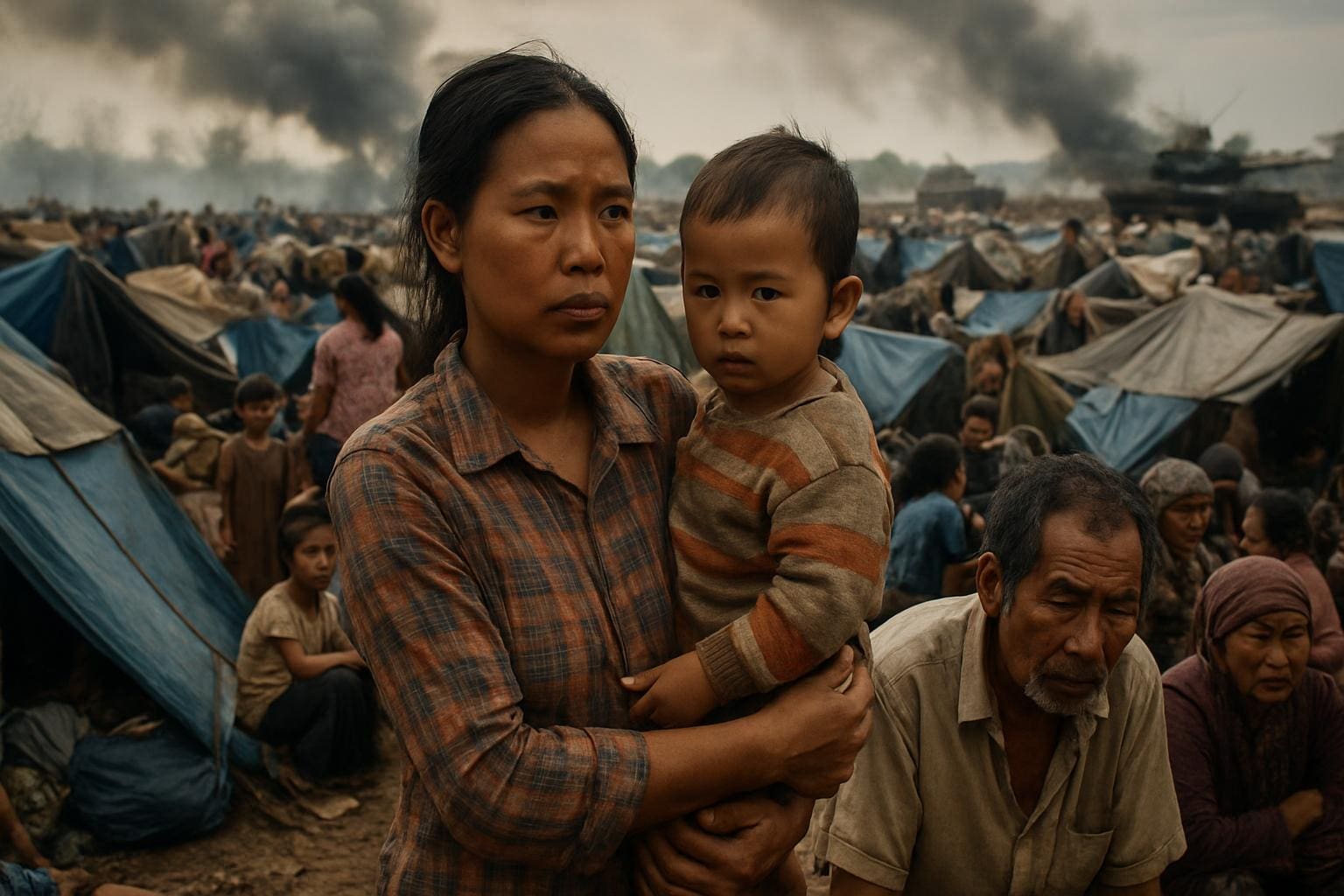 You are currently viewing Conflit Cambodge-Thaïlande : plus de 700 000 civils déplacés, une crise humanitaire majeure à la frontière