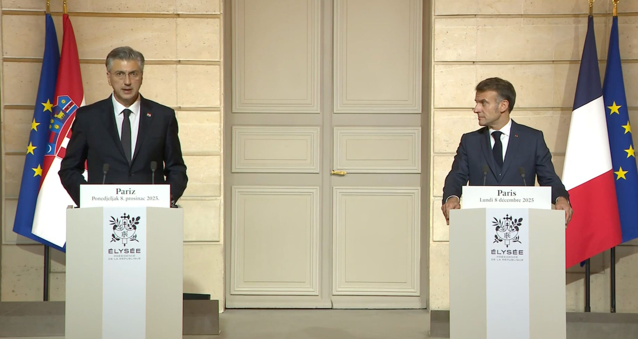 You are currently viewing Macron et le premier ministre Croate scellent un partenariat stratégique renforcé autour de la défense, de l’Europe et de l’économie