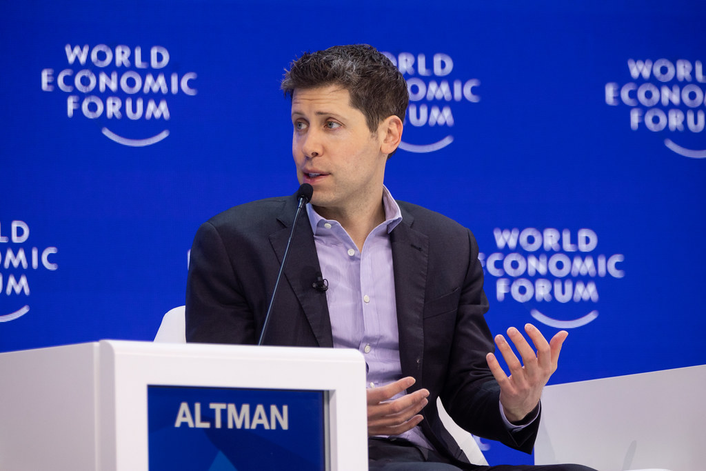 Sam Altman, PDG d'Open AI. Photo : @World Economic Forum / Benedikt von Loebell