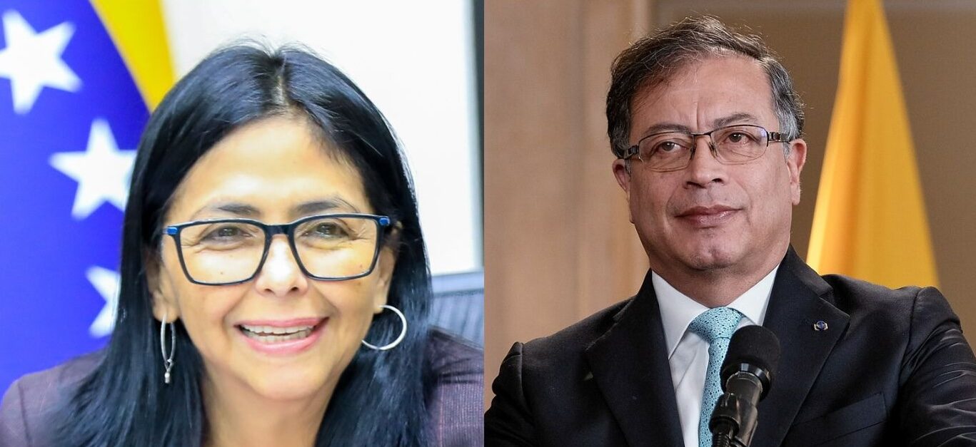 Delcy Roriguez et Gustavo Preto. Photos : @Presidency of Venezuela/Presidencia de Colombia