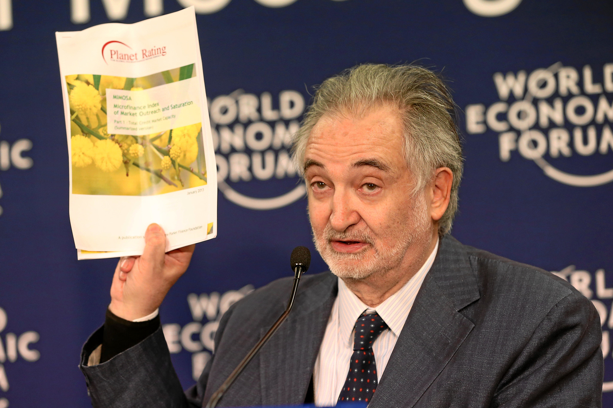 Jacques Attali à Davos 2013. Photo : @Moritz Hager/WEF