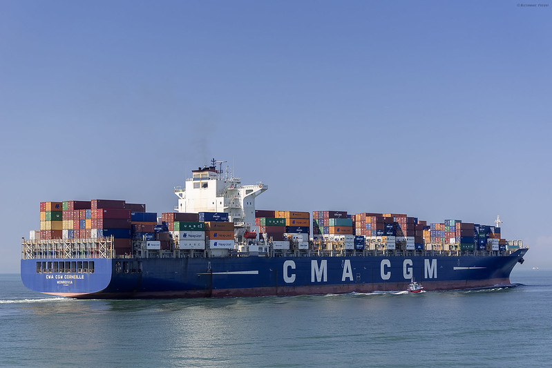 Un cargo du groupe CMA CGM. Photo : @Alexandre Prevot