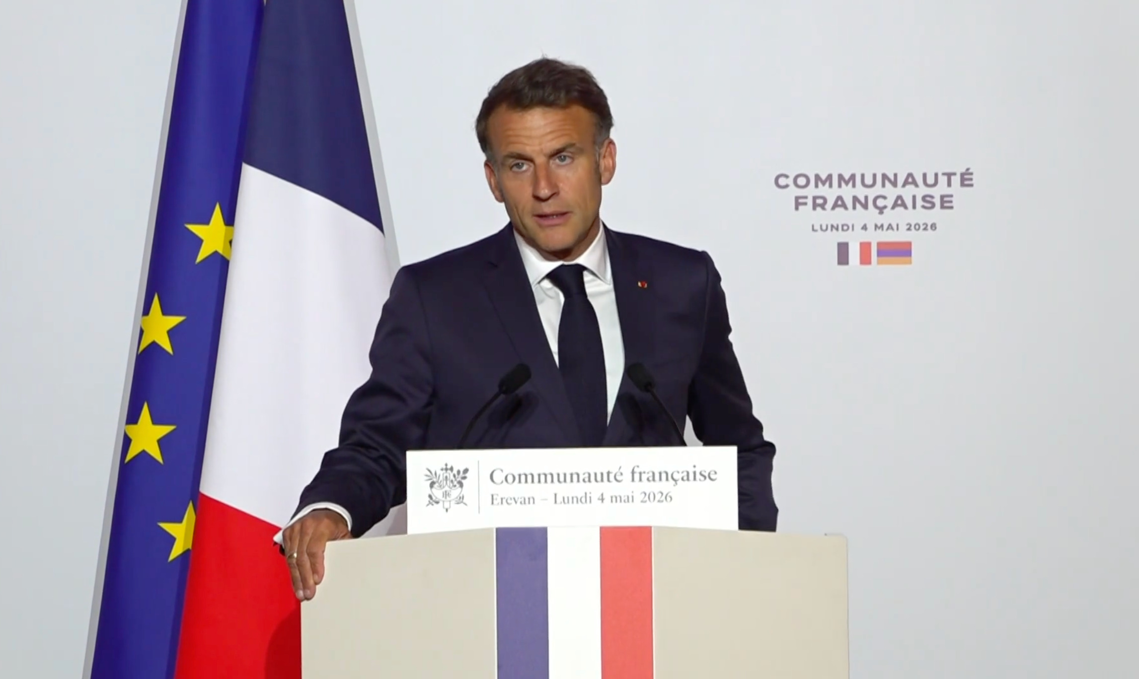 Emmanuel Macron. Image : Capture d'écran Elysée. 