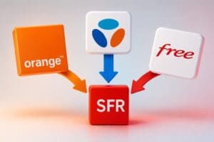 Lire la suite à propos de l’article Télécoms : SFR racheté pour 20,35 milliards d’euros par Orange, Bouygues et Free, un bouleversement historique du marché français
