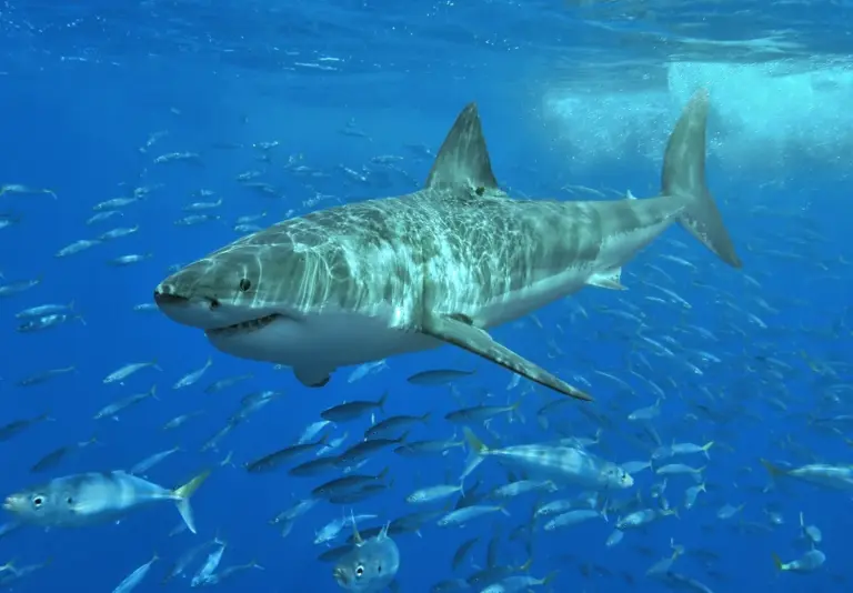 Lire la suite à propos de l’article Grand requin blanc : des plongeurs filment une première en Méditerranée