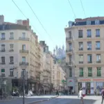 Rue Grenette et place des Cordeliers a Lyon