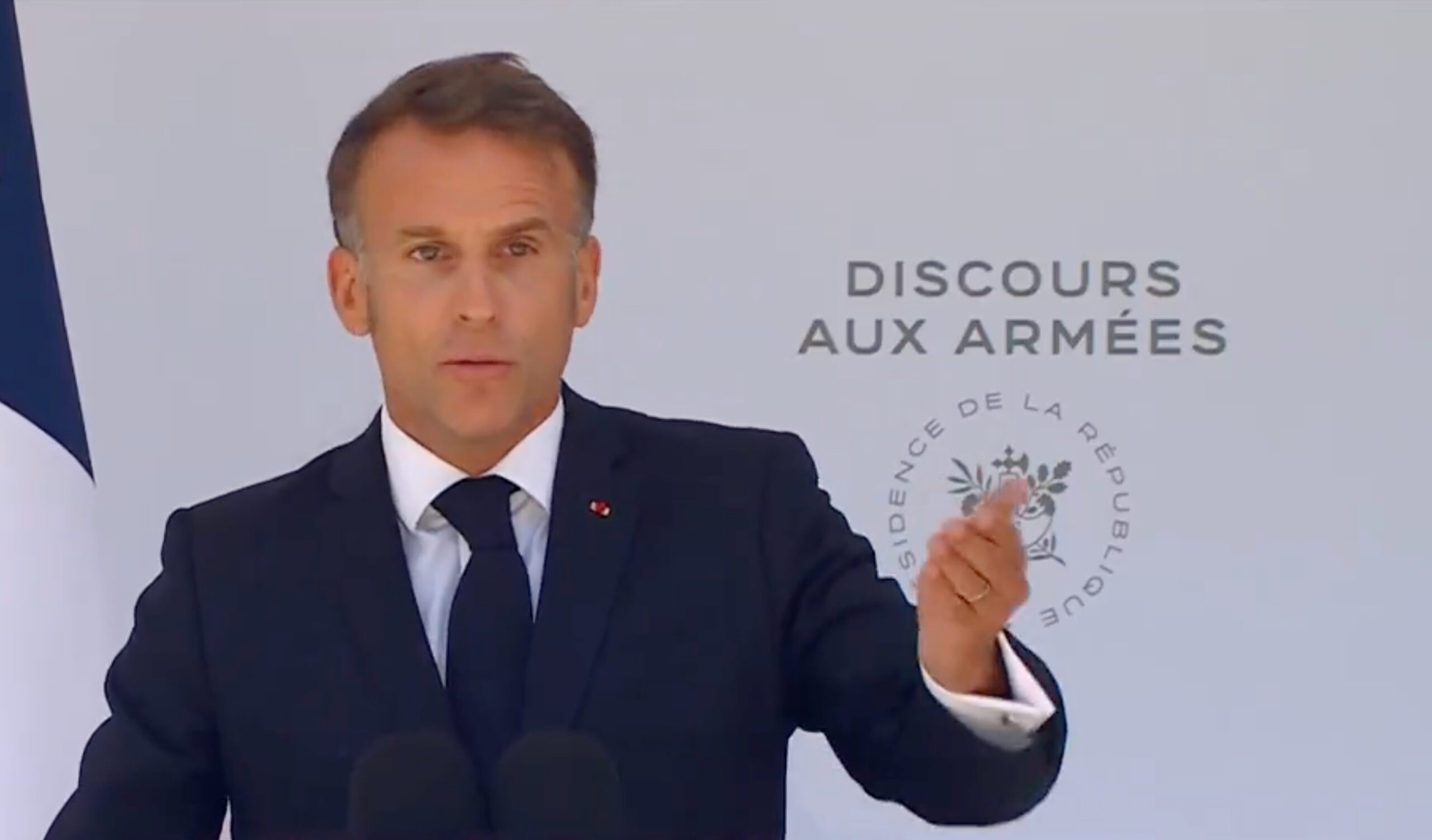 Emmanuel Macron. Image : Capture d'écran CNEWS.