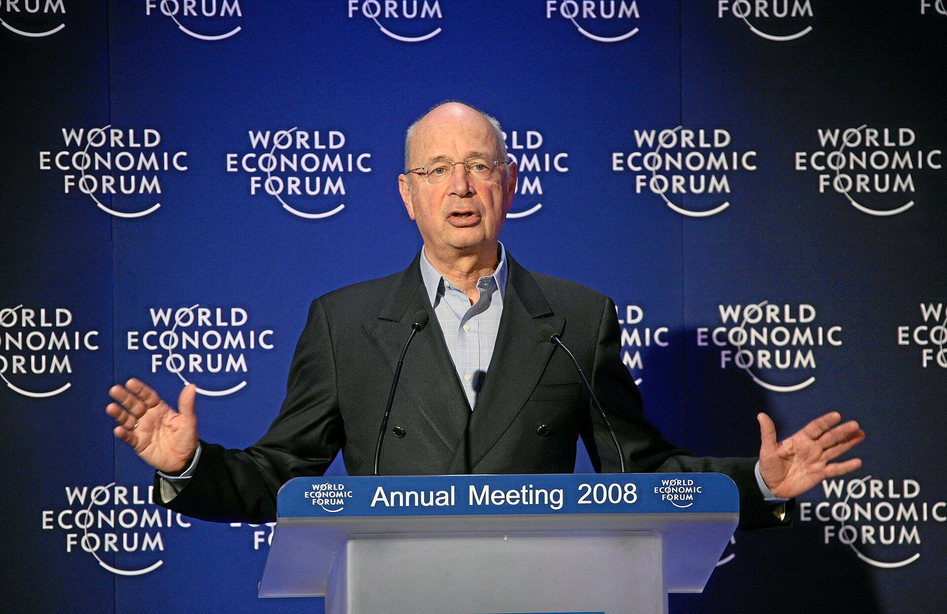 Klaus Schwab à Davos 2008. Photo : Photo by Remy Steinegger/WEF