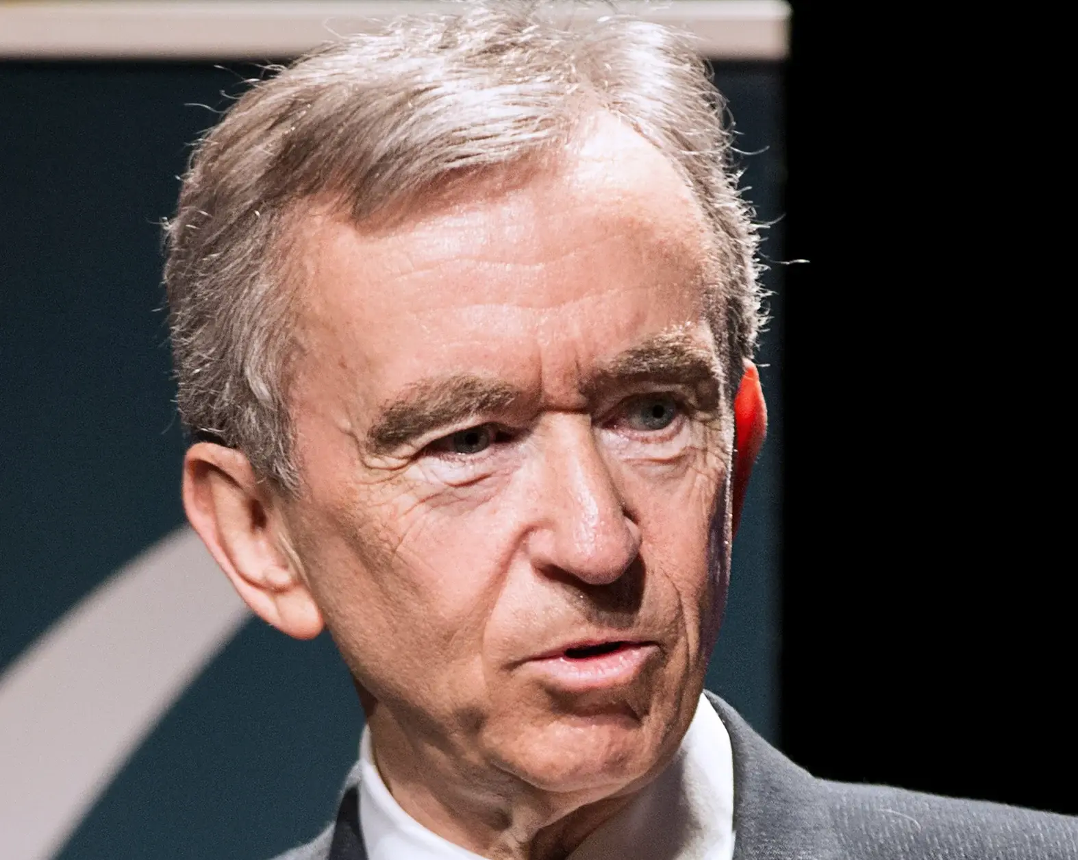 Bernard Arnault, PDG de LVMH, lors d une conference a l Ecole polytechnique