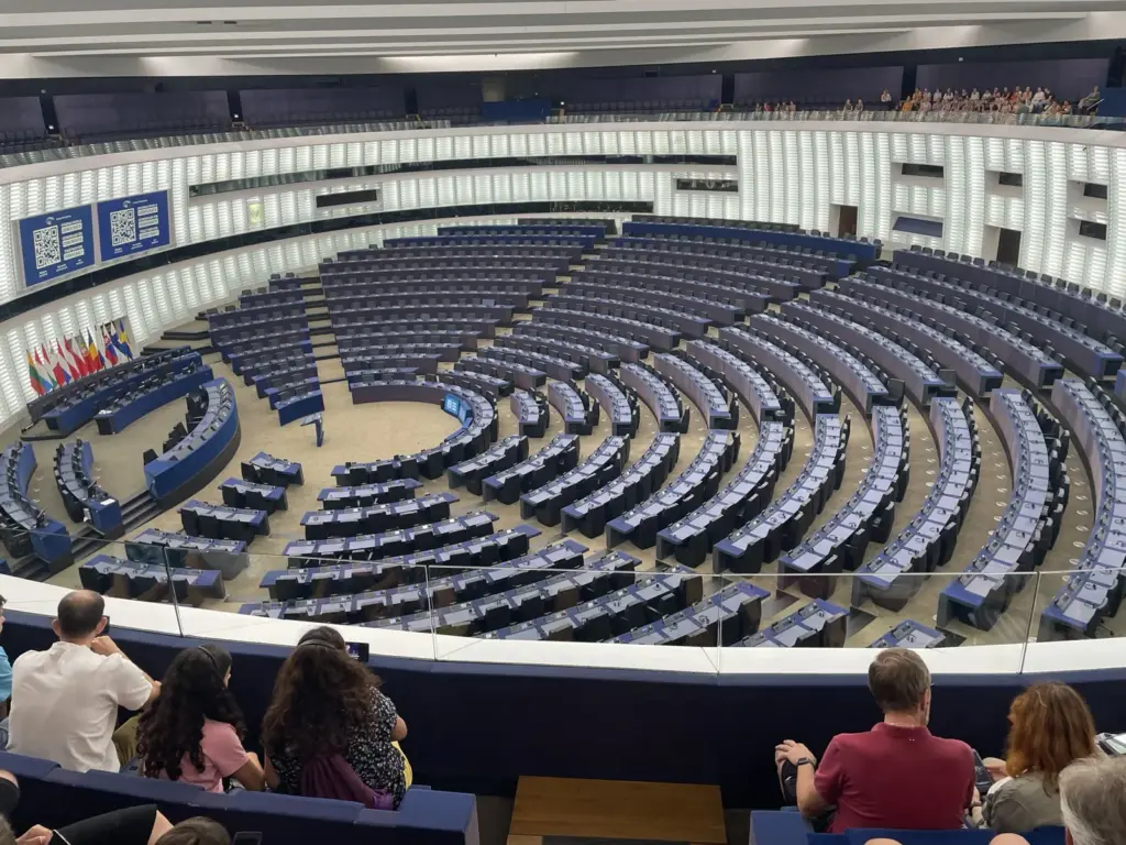 Hemicycle du Parlement europeen a Strasbourg