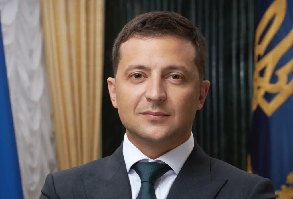 Portrait officiel du président ukrainien Volodymyr Zelensky