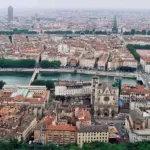 Vue panoramique de Lyon depuis la colline de Fourvière