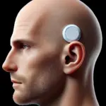 Illustration d un implant cerebral futuriste generee par intelligence artificielle