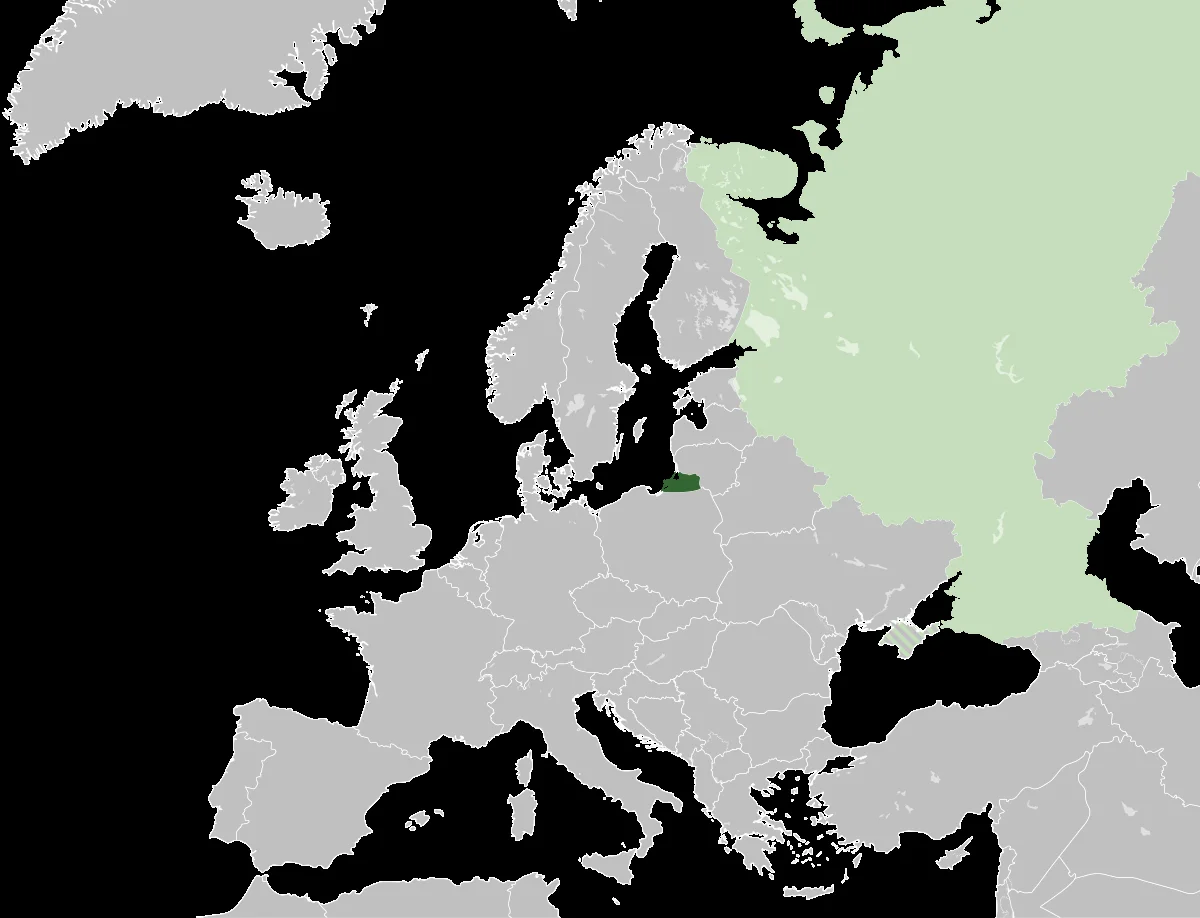 Carte de l enclave russe de Kaliningrad, entre la Pologne et la Lituanie