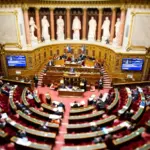 Hémicycle du Sénat français, à Paris