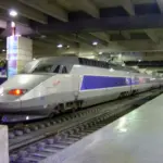 Rame TGV en gare Montparnasse à Paris