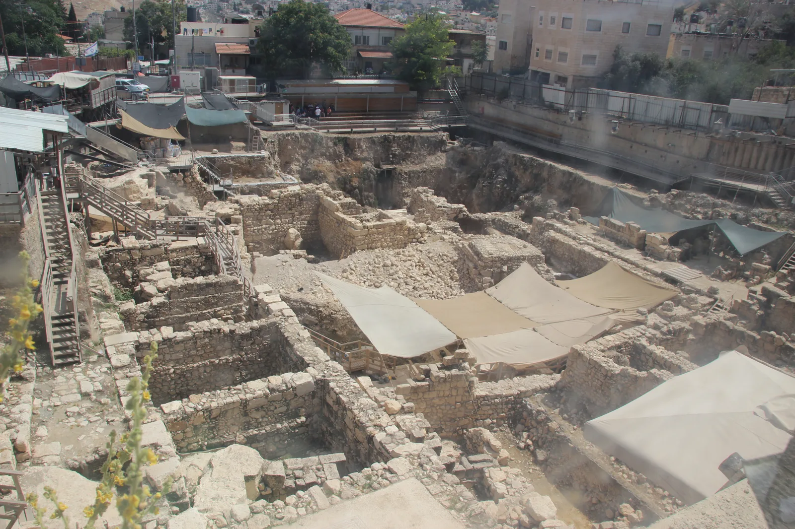 Fouilles archeologiques du site du Givati Parking Lot dans la Cite de David a Jerusalem