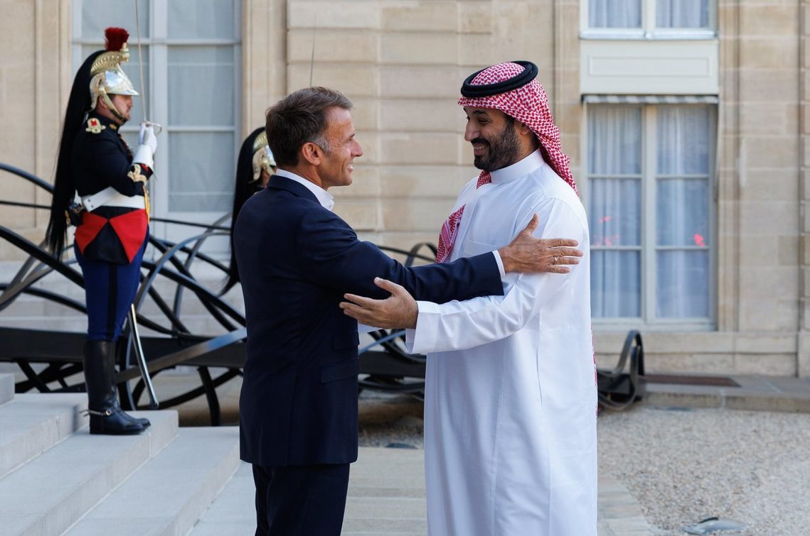 Macron et MBS. Photo : compte X d'Emmanuel Macron. 