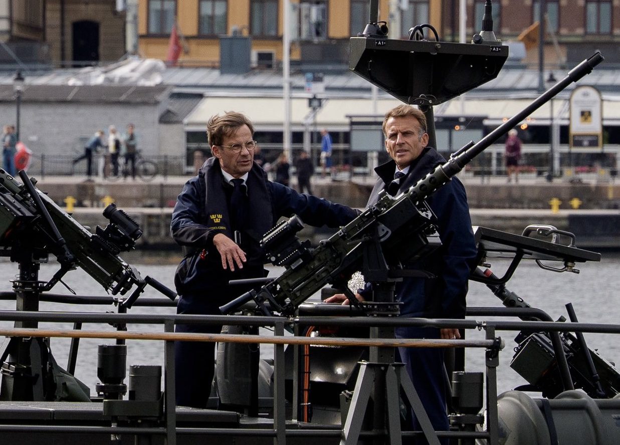 Ulf Kristersson et Macron. Photo : compte X d'Emmanuel Macron.