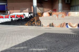 Lire la suite à propos de l’article Fresque de Saint-Denis : le « 1 coup KO » célébrant la victoire de Bally Bagayoko toyé