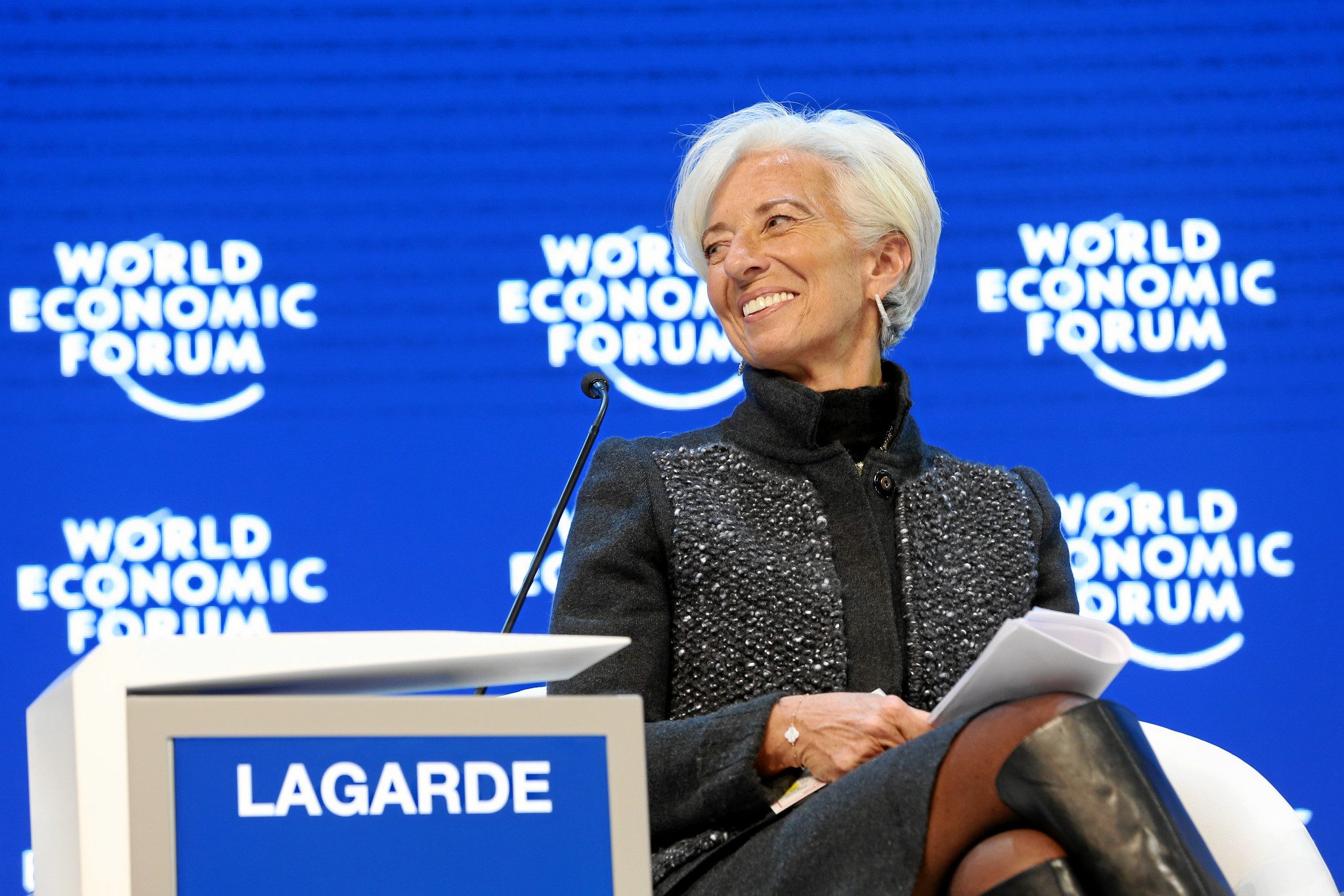 Christine Lagarde à Davos 2016. Photo : Moritz Hager/WORLD ECONOMIC FORUM/swiss-image.ch
