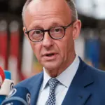 Le chancelier allemand Friedrich Merz lors d une seance au Parlement europeen