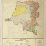 Carte géologique du Congo belge de 1931, éditée par le Service géographique du ministère des Colonies