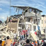 Bâtiments effondrés à Pereira après le séisme du 10 août 2026 en Colombie