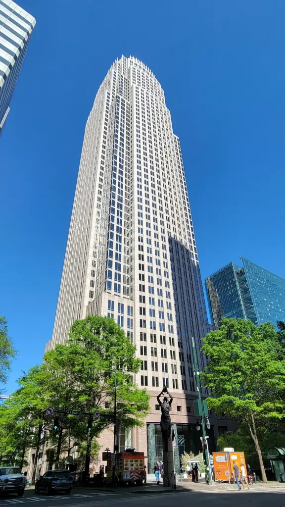 Le Bank of America Corporate Center, siège social du groupe à Charlotte, en Caroline du Nord