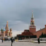 Nuages au-dessus du Kremlin a Moscou
