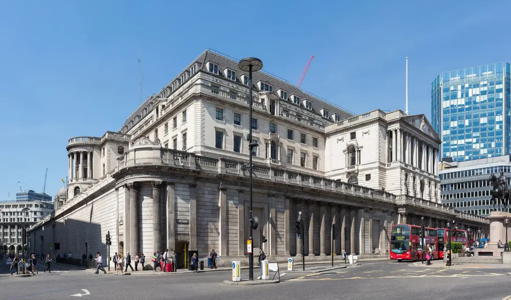 Le siège de la Banque d'Angleterre, à Londres