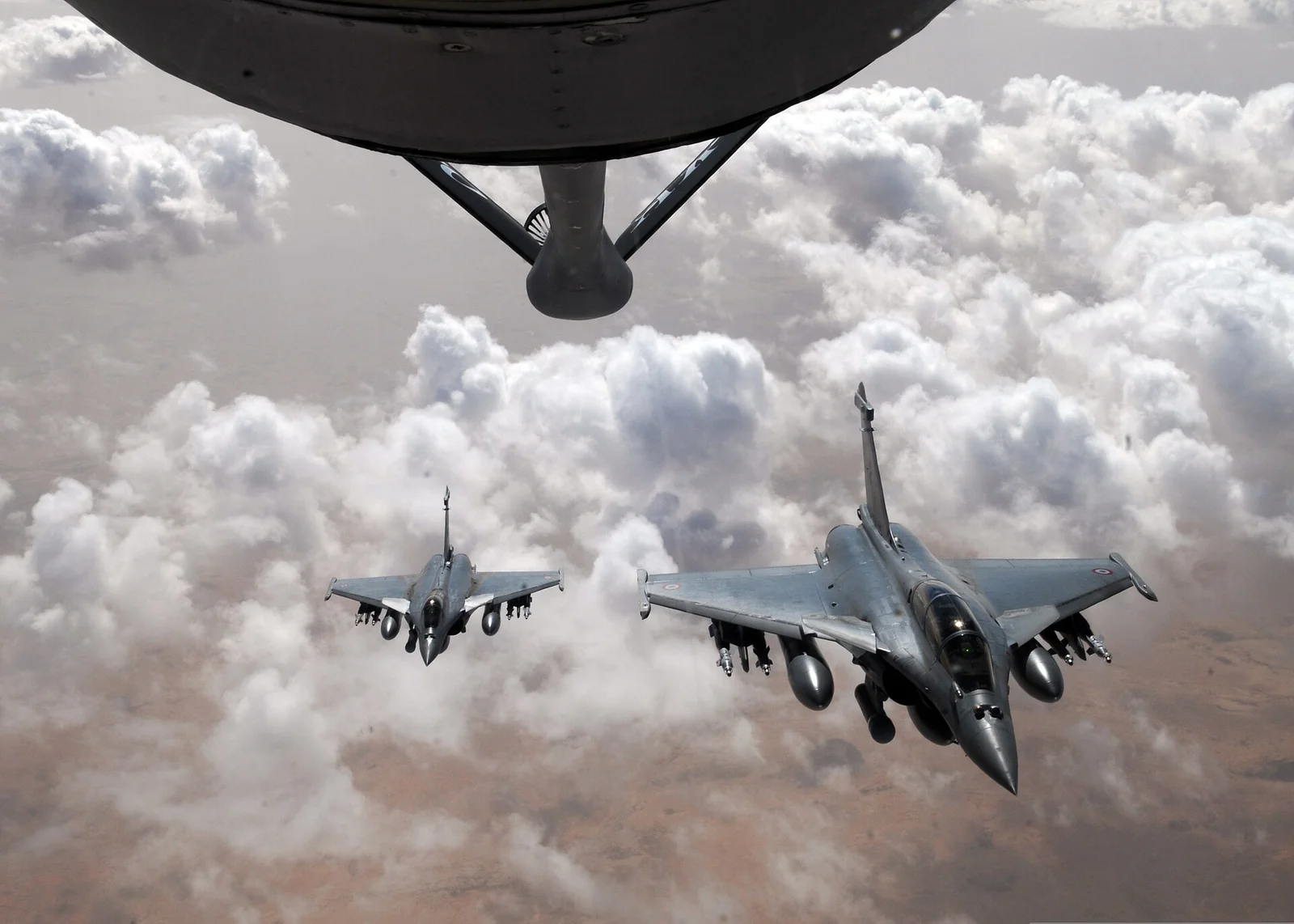 Deux Rafale de l'armée de l'air française en vol