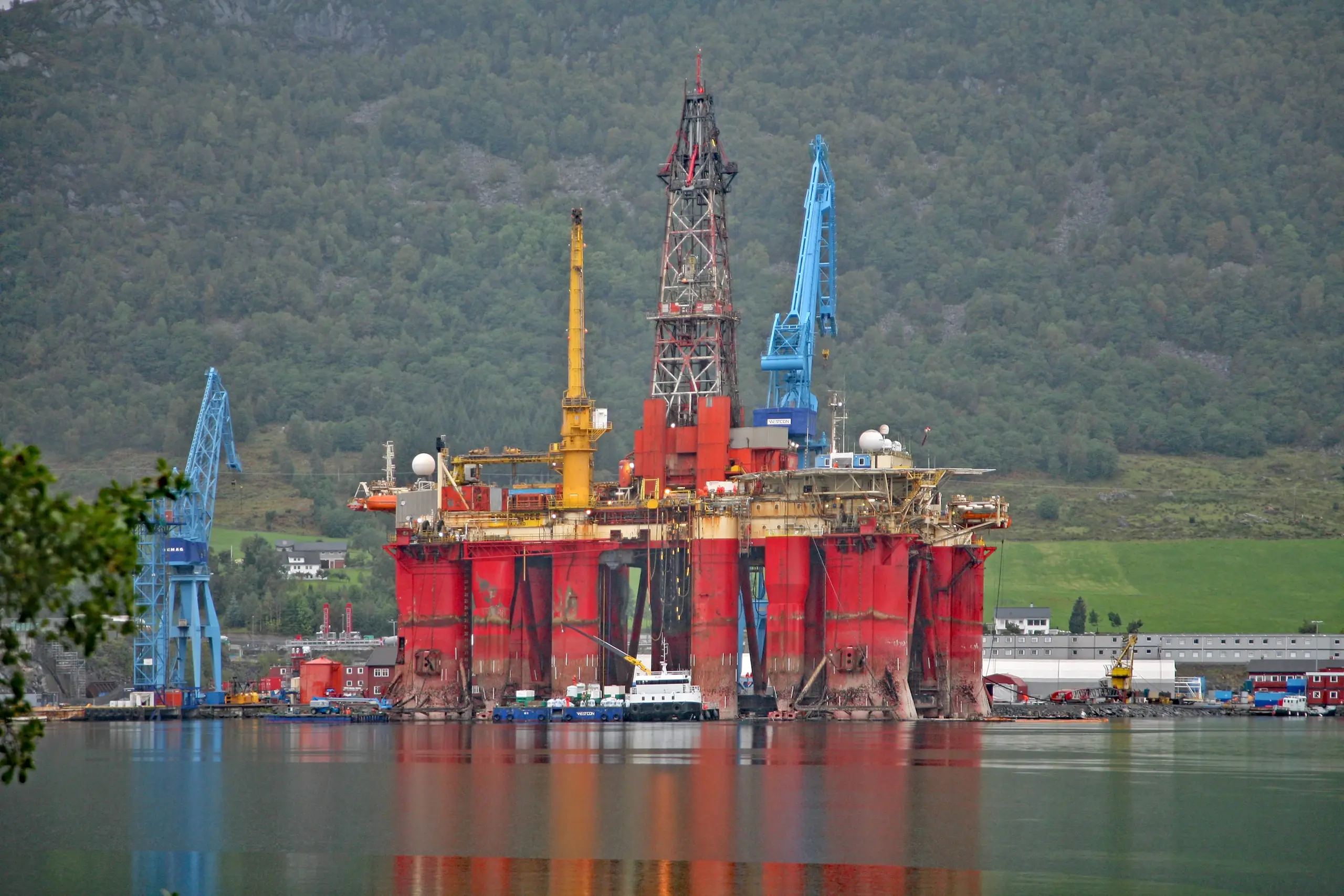 Plateforme petroliere en mer de Norvege