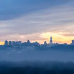 Vue panoramique de Kiev, capitale de l'Ukraine, en journée