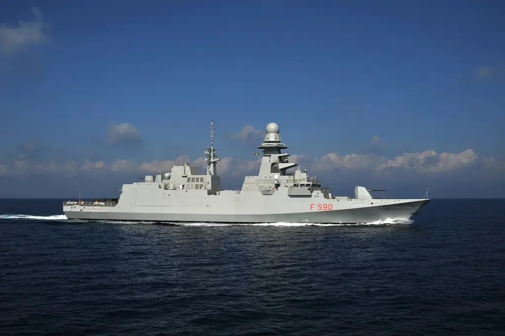 La frégate italienne Carlo Bergamini, tête de série des FREMM de la Marina Militare