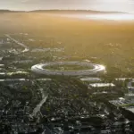 Vue aerienne du siege d Apple, Apple Park, a Cupertino en Californie