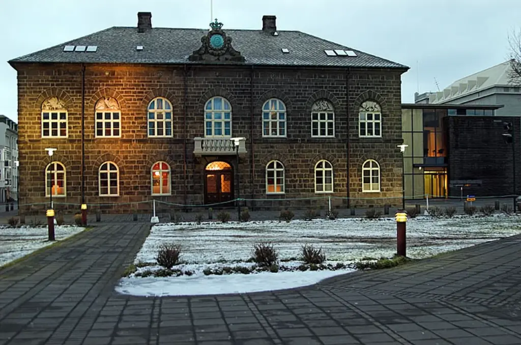 Le bâtiment de l'Althing, le parlement islandais, à Reykjavik
