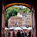 Place Saint-Jean dans le Vieux Lyon, cinquieme arrondissement