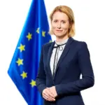 Portrait de Kaja Kallas, haute représentante de l'Union européenne pour les affaires étrangères