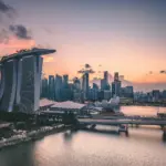 Vue aérienne de la ville de Singapour, illustration