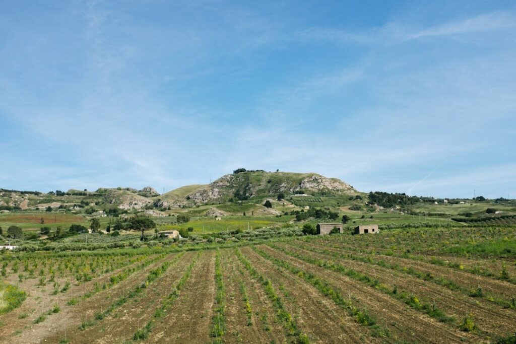 Paysage de la campagne sicilienne en Italie