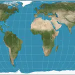 Carte du monde en projection Equal Earth montrant les proportions réelles des continents
