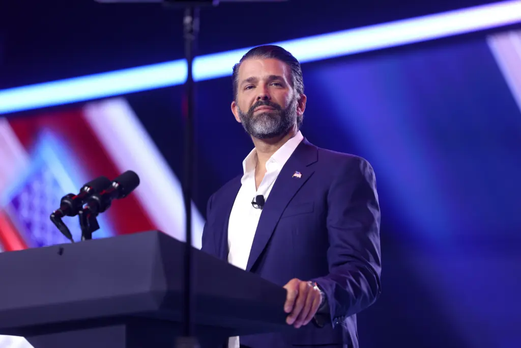 Donald Trump Jr. lors d'un meeting en 2025