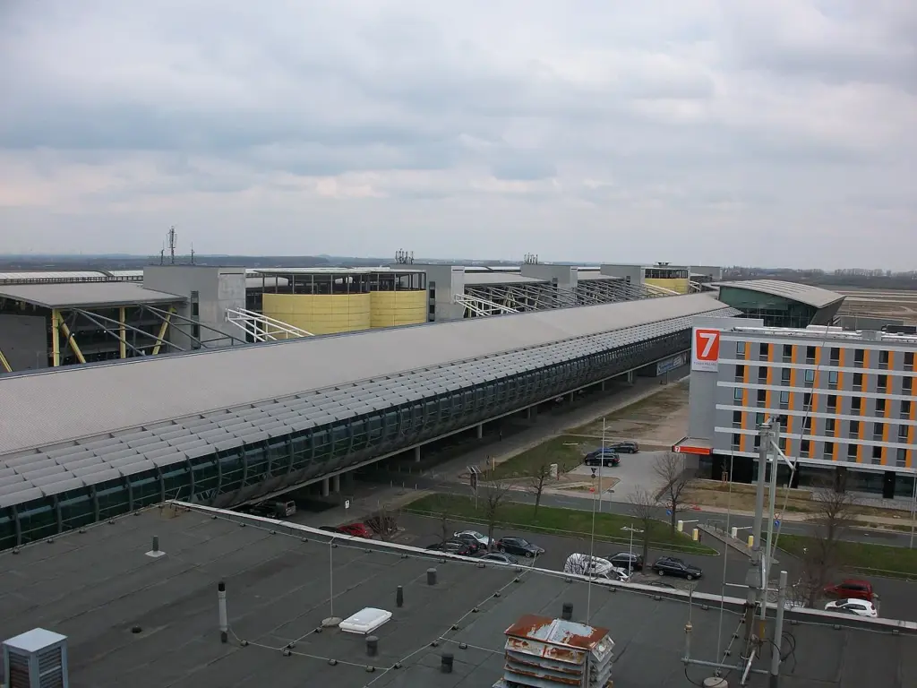 Terminal de l'aéroport de Leipzig-Halle, en Allemagne