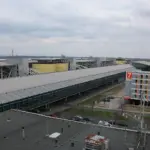 Terminal de l'aéroport de Leipzig-Halle, en Allemagne