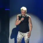 Le chanteur grec Giorgos Mazonakis en concert sur scene