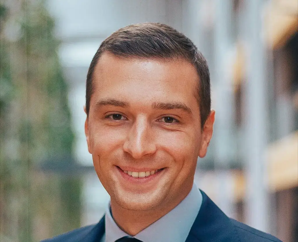 Jordan Bardella, president du Rassemblement national, au Parlement europeen
